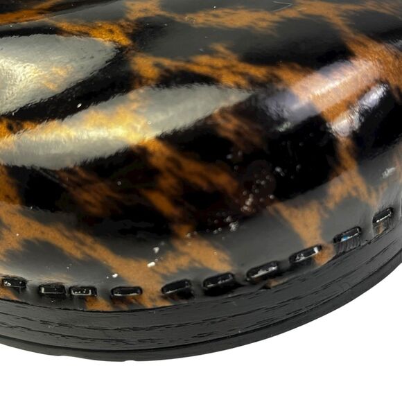 Dansko Professional Clogs EU 41 / US 10 10.5 Brown Leopard Cheetah Slip On Wedge - Picture 7 of 12